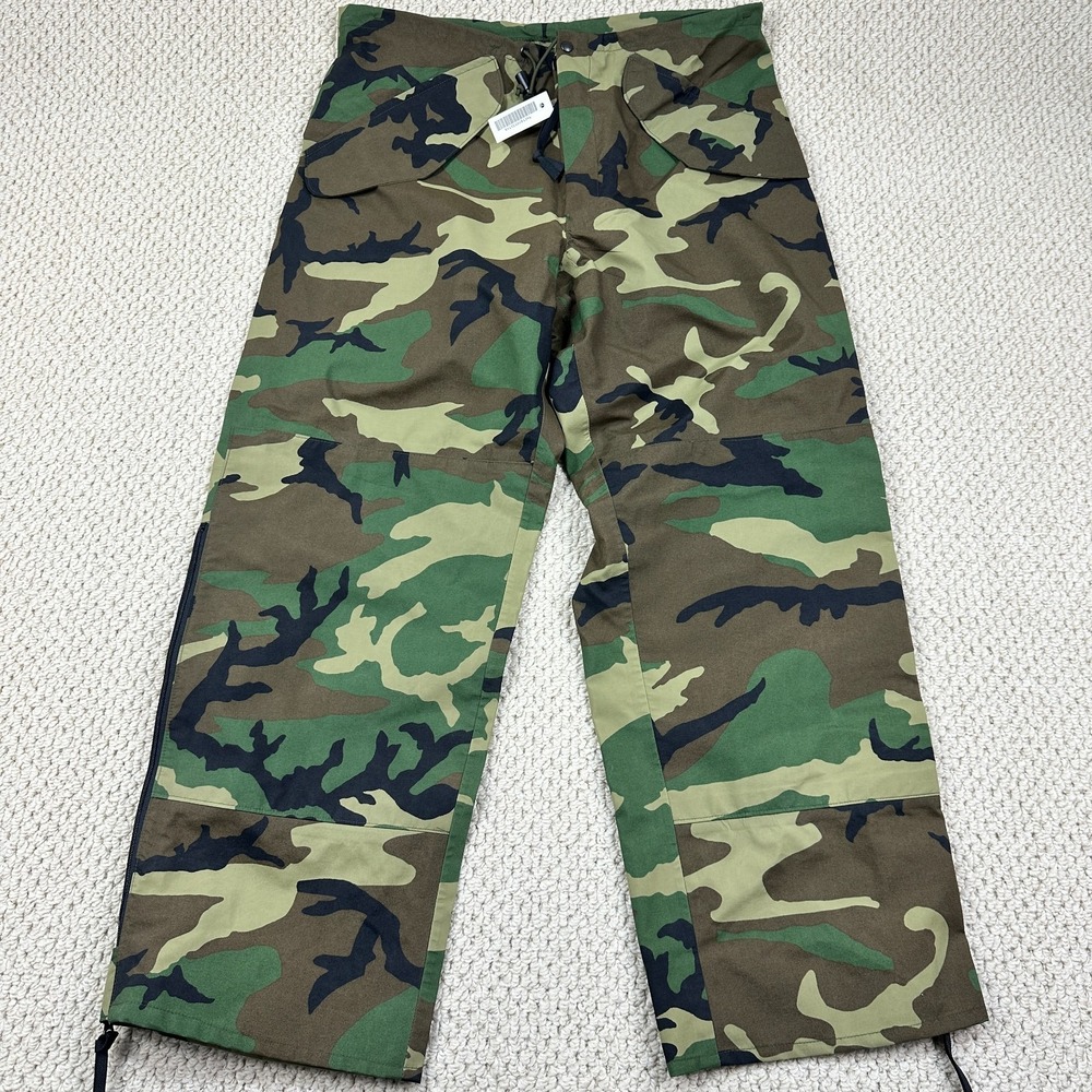 Vtg Military Pants Mens M Reg M81 Woodland Camo GoreTex Cold Weather Trouser 90s